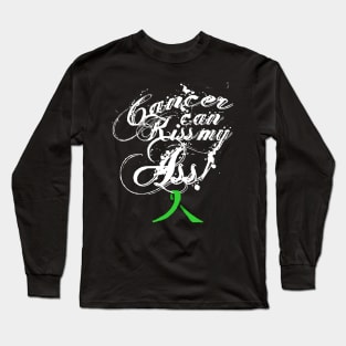 Cancer Can Kiss My Ass! Non-Hodgkin Lymphoma (Lime Green Ribbon) Long Sleeve T-Shirt